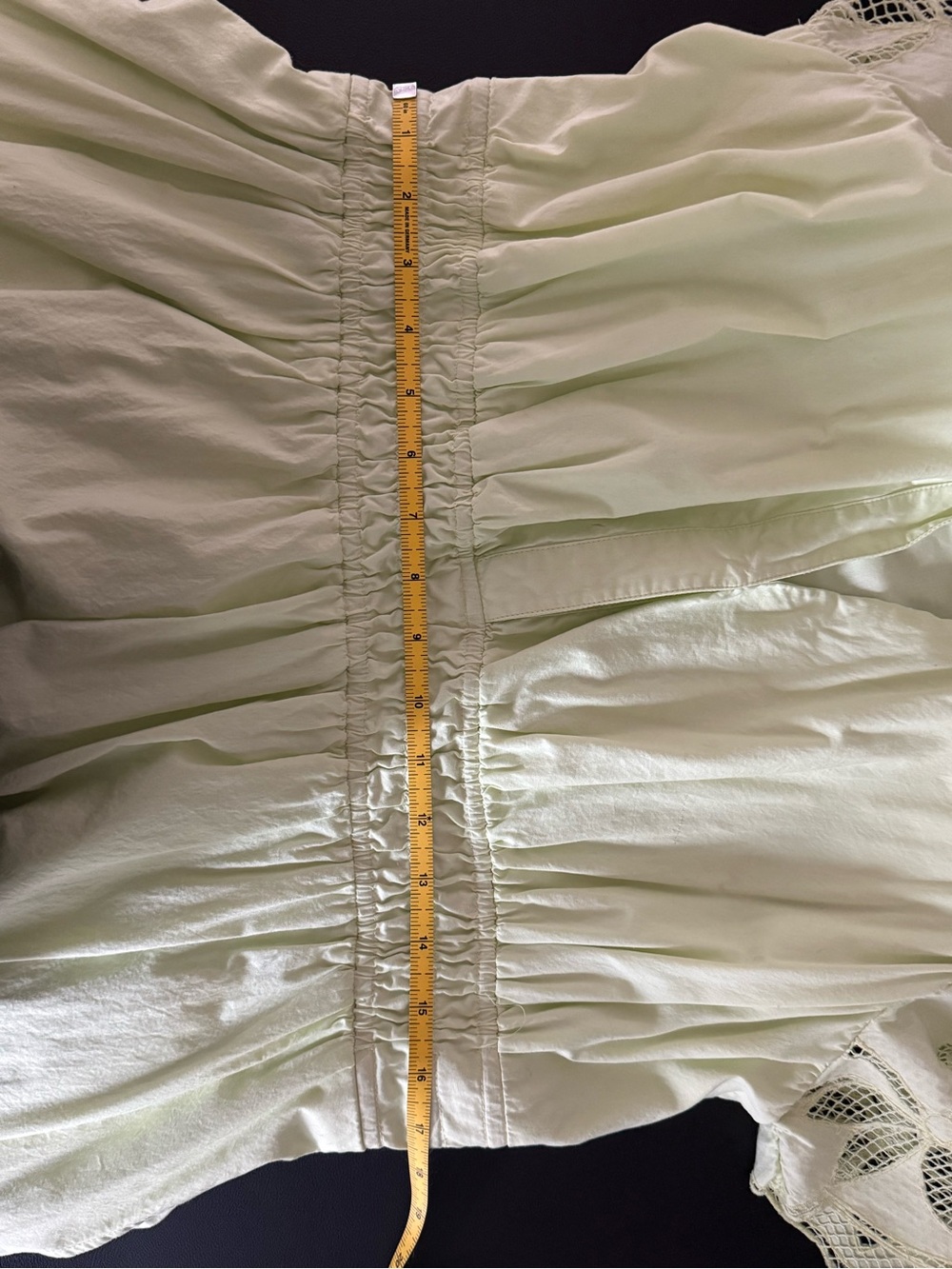 Anthropologie Pale Lime Green Eyelet Maxi Dress - Picture 6 of 7